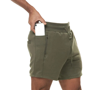 กางเกงขาสั้นออกกำลังกายผ้าฝ้าย100% สำหรับผู้ชายกระเป๋าออกกำลังกายผ้าใยสังเคราะห์ออกแบบได้ตามต้องการ - Product Image 3