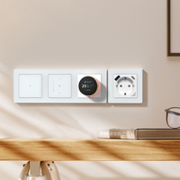 AVATTO-Panel de vidrio estándar europeo de alta calidad, interruptor de cortina y luz inteligente de 1-3 bandas, compatible con Alexa y Google Home