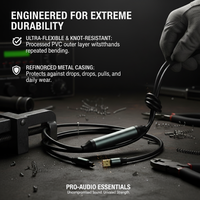 Kabel Audio Serat Optik USB-A ke Toslink Berkualitas Tinggi, Kabel Digital Optik SPDIF untuk DAC, Soundbar, TV, Amplifier