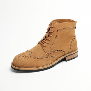 Bottines classiques en daim avec semelle antidérapante et semelle intérieure rembourrée pour les réunions de bureau - Product Image 1