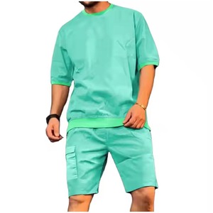 กางเกงขาสั้นผ้าฝ้ายระบายอากาศแห้งเร็วสวมใส่สบายทุกวันสำหรับผู้ชายชุดสั้นสำหรับวิ่งสไตล์พื้น - Product Image 2