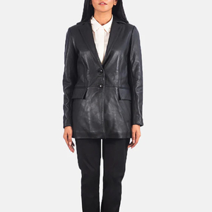 Chaquetas de Cuero Vacuno Genuino para Mujer, Chaqueta de Cuero para Mujer, Diseño Personalizado - Product Image 1