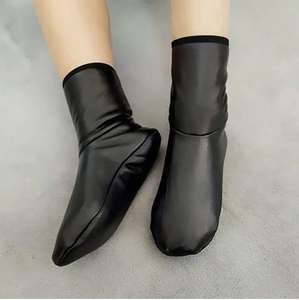 Calcetines blancos de invierno de Azad Leather 2 Pack 1 a 1 Cremallera Calzado Accesorios Antideslizante Transpirable Tejido Técnica Precio India - Product Image 2