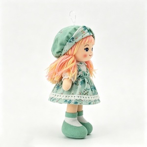 customized Cottagecore Handmade Textile <b>Doll</b>,Soft Fabric Girl Plush <b>Doll</b>,Sage Green Floral Cloth Rag <b>Doll</b> - Product Image 2