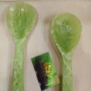 Customized 2024 Eco-Friendly Resin Fork <b>Spoon</b> Cutlery Set Wedding Hotel Kitchen Dinner <b>Salad</b> Serving Ware with Size Options - Product Image 1