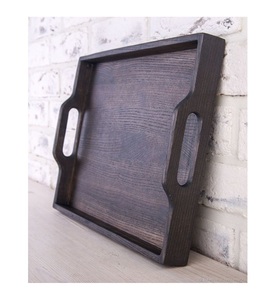 Affordable Price Handmade Set of 2 Wooden <b>Tray</b> With Metal Handle Fancy Design Top Quality Wood Serving <b>Tray</b> <b>Kitchen</b> Accessories - Product Image 2