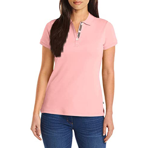 Polos de mujer OEM al por mayor algodón personalizado de alta calidad logotipo bordado tejido estampado cuello patrón polo - Product Image 6