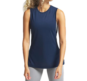 Custom Women Jersey Workout Tank <b>Tops</b> Breathable Quick Dry Gym Fitness Yoga Running Sleeveless Athletic Front Logo Tank <b>Top</b> - Product Image 1