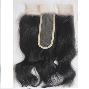 Hot Selling Top Premium Quality Cambodian Mink Virgin 14'' 2x6 Natural Wavy Closure Extensions Single Donor Hair Indian Supplier