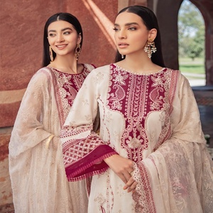 Ramsha Volume ANDAAZ, colección de verano para mujeres, diseñadores paquistaníes, trajes de césped de 3 piezas completamente bordados para ropa de fiesta - Product Image 4