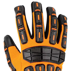 Guantes de seguridad para campos petrolíferos TPR resistentes de alto impacto unisex, guantes resistentes a cortes de trabajo mecánico antigolpes - Product Image 5