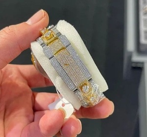 Reloj de Pulsera Deportivo y Elegante para Hombre, de Acero Inoxidable, Mecánico, con Diamantes de Moissanita, Cristal Plateado, Estilo Hip Hop, Lujoso y Moderno - Product Image 4