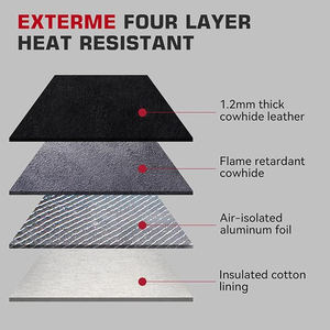 Guantes de Soldadura de Cuero Resistentes, Color Personalizado, Pantalla Táctil, Resistentes al Calor, Precio al por Mayor - Product Image 3