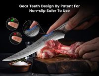 Cuisine professionnelle filet de poisson Vengai manche en bois couteau faisant Kit gaine en cuir fait à la main en acier damas commande minimale 10 pièces