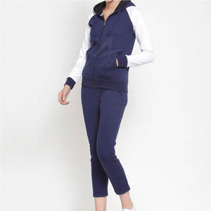 Vêtements de jogging à motif solide léger de qualité supérieure pour femmes ensembles de haut de transpiration d'hiver-Vêtements en gros - Product Image 3