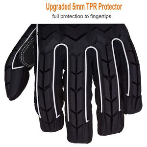 Guantes de Seguridad de Contraste de Color Blanco, Negro y Marrón, Precio de Fábrica, Diseño Superior, Material de Cuero, Guantes de Impacto - Product Image 3