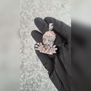 Vente en gros de pendentif en diamant cultivé en laboratoire en or massif 14 carats pour femmes CP005 14 carats L VVS2 bijoux classiques taille brillant pour - Product Image 1