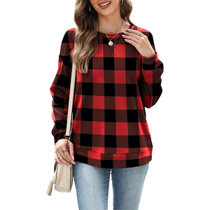 Lightweight Soft Touch Crewneck Everyday <b>Layer</b> Casual Long Sleeve Breathable Comfortable Relax Fit Women Sweatshirt - Product Image 1