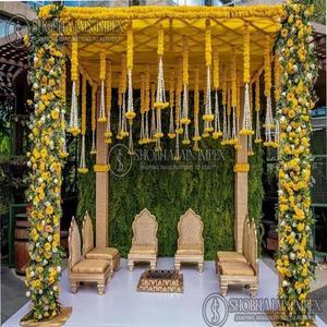Ensemble de chaises Mandap en bois de luxe moderne pour mariages, utilisation intérieure/extérieure, Shobha Jain Impex, faible MOQ et livraison rapide - Product Image 6