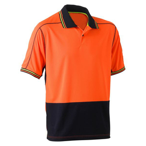 OEM personnalisé deux tons haute visibilité à manches courtes en maille de polyester Chemise de travail en coton pour hommes - Product Image 2