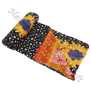 Kantha ผ้านวม gudari GD074ผ้าฝ้ายอินเดียกลับด้านได้เย็บด้วยมือผ้าห่มส่าหรีเก่าเย็บปะติดปะต่อกันใส่กลับด้านได้ Kantha - Product Image 6