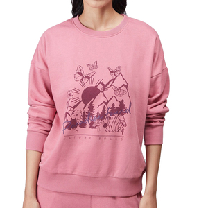 Sweat-shirt d'hiver pour femme de qualité supérieure et durable avec motif imprimé sur le devant, col rond, pull décontracté, écologique - Product Image 1