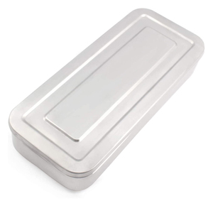 Plateau médical en acier inoxydable de 50x21x8 cm, plateau durable pour hôpital et clinique, utilisation manuelle de stérilisation - Product Image 1