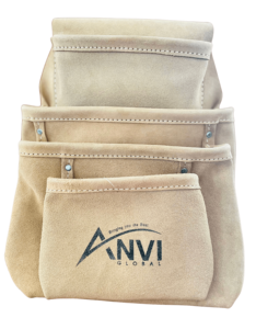 Bolsa colgante de yeso de 4 bolsillos diseñada por OEM de alta calidad, bolsa de herramientas de cuero de calidad, suministro directo de fábrica para construcción - Product Image 4