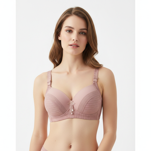 Soutien-gorge ajustable pour <span class=keywords><strong>femme</strong></span>, grande taille, rayé, push-up, bralette à bonnets couvrants, effet galbant, séchage rapide, sous-vêtement pour femmes 2026 - Product Image 1