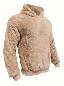 Sudadera con capucha y logotipo personalizado de alta calidad para hombre, Sudadera con capucha lisa de poliéster y tejido polar en blanco, sudadera cómoda con capucha en relieve para hombre - Product Image 2