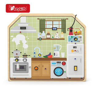 Okeykids B2B Vente en gros Jouet de friteuse à air en bois coloré pour enfants, jeu d'imitation, avec <span class=keywords><strong>peinture</strong></span> écologique et accessoires W10L037 - Product Image 6