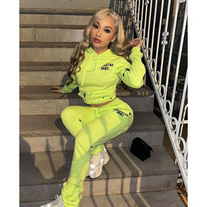 ชุดวอร์มสตรีทแวร์ผ้าฝ้ายหนานุ่มแบบยูนิเซ็กซ์ สกรีนโลโก้ได้ ชุดออกกำลังกายผู้หญิง เป็นมิตรกับสิ่งแวดล้อม ระบายอากาศได้ดี ป้องกันแบคทีเรีย สำหรับฤดูหนาว - Product Image 3