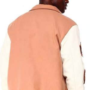 Veste universitaire pour homme en gros, marque privée, veste en laine brodée personnalisée, veste de baseball unie - Product Image 6