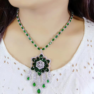 ชุดสร้อยคอโชคเกอร์หินโฆษณาตามสั่งชุดเครื่องประดับอินเดียสำหรับงานแต่งงานงานหมั้นและครบรอบ - Product Image 1