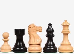 Ensemble de pièces d'échecs Smokey Staunton artisanales en bois de buis ébénisé, bois de buis naturel, roi de 3,8 cm à prix avantageux - Product Image 4