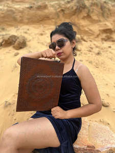 โฟลเดอร์หนังลายนูนขนาดใหญ่เป็นพิเศษแฟ้มหนังโบโฮแบบดั้งเดิมดั้งเดิมดั้งเดิมหนังเดินทางแบบมีซิปยาว - Product Image 3