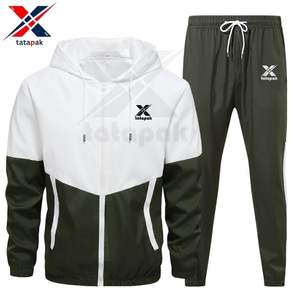 Chándal personalizado, chándal de 100% algodón, tela transpirable cómoda para hombres, lavable, informal y para gimnasio, ropa de ejercicio físico - Product Image 3
