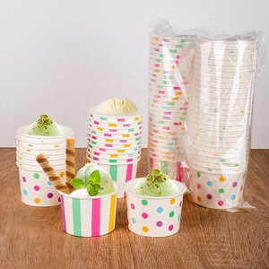 Vasos y Tazones <span class=keywords><strong>de</strong></span> Papel para Helado Biodegradables y Ecológicos SINHCPACK con Impresión <span class=keywords><strong>de</strong></span> Logotipo, Papel Recubierto Impreso en Flexografía - Product Image 1