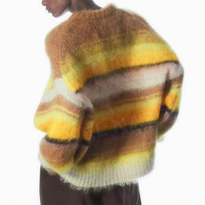 Respirant Look Mohair Jersey Laine Tissu Hiver Porter Mohair Jersey Couleur Attractive OEM Service Mohair Jersey - Product Image 5