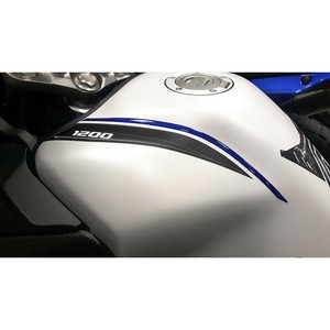 Kit Protezioni Adesive in Resina 3D per Serbatoio Moto, Misura Personalizzata, Blu, Compatibile con Yamaha Super Tener, Adesivo Decorativo per Serbatoio - Product Image 4