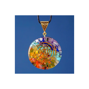 Fabrication indienne Fourniture Chakra Guérison Pendentif Agate Naturelle Orgonite Énergie Pendentif Pour La Protection EMF et La Guérison Spirituelle - Product Image 2