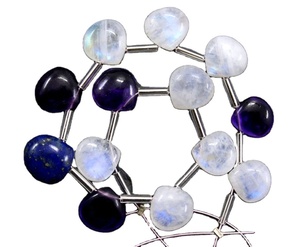 13 piezas Arco Iris Natural Moonstone lapislázuli piedras preciosas de amatista suave en forma de corazón de piedras preciosas perlas de Briolette - Product Image 1