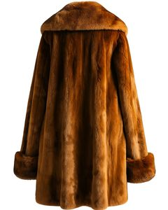 Women Camel Brown Faux <b>Fur</b> <b>Coat</b> <b>with</b> Wide Lapel Collar Thick Plush Outerwear Soft Warm Elegant Winter Overcoat - Product Image 2