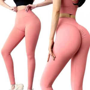 <b>leggings</b> for women Seamless Yoga Suit Women's Long Sleeve Sports Top High Waist Hip Lifting Sports Tights Trousers - Product Image 5