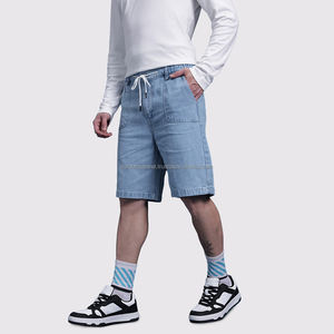 Nardon Apparel Personnalisé de Haute Qualité Bleu Clair Vintage Lavé Solide 100% Polyester Séchage Rapide Anti-Uv Hommes Été Droit Mi - Product Image 4