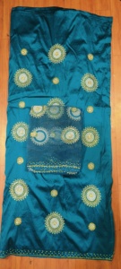 Última Moda 2026: Impresionante Tela Nigeriana George con Pedrería y Bordado en Tafetán para Vestidos de Fiesta - Product Image 4