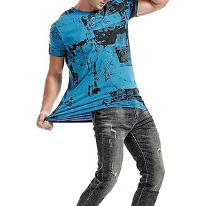 Half Sleeve Cotton Oversize T Shirt <b>Mens</b> Hip-hop Oversized Mock Neck Vintage T-Shirt <b>Men's</b> T Shirt uploaded by <b>Dress</b> Sports - Product Image 4