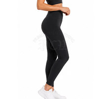 Set Yoga Wanita Modern Pinggang Elastis Ringan Bahan Stretch Aktif Pinggang Tinggi Logo Depan Solid Nyaman Dipakai 2-Potong Yoga