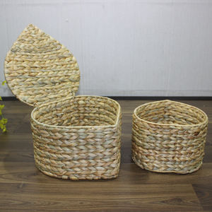 Artex Dong Thap Factory Handmade <b>Storage</b> <b>Baskets</b> from Water Hyacinth and <b>Seagrass</b> Decorative Natural Home Organizer - Product Image 6