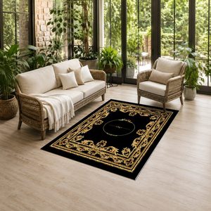 <b>RUGS</b> DEPOT LXDP-0362 Wholesale Black Charcoal Minimalist Designer Digital Printed Machine Washable Chenille Area <b>Rug</b> <b>Non</b> <b>Slip</b> - Product Image 6